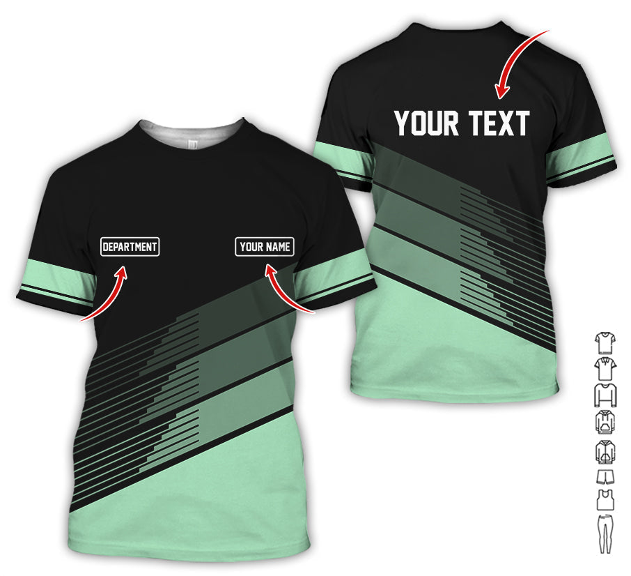 Blisscorners Custom Mechanic Shirt with Name, Unique Custom Shirt for Mechanics, Gift for Men Who Fix Everything, Available in Seafoam Size S to 5XL