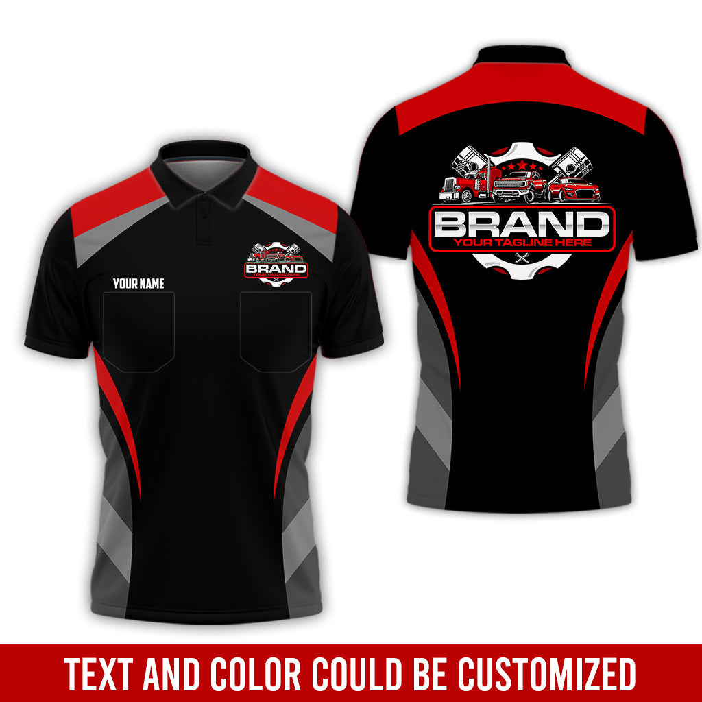 Blisscorners Best Custom Mechanic Shirt for Men, Perfect Gift for Car Guys, Diesel Techs, and Shop Crews, Unisex Red Mechanic Shirt