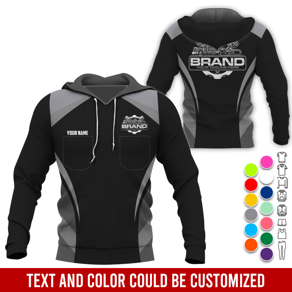 Blisscorners Best Custom Mechanic Shirt for Men, Printed Pocket Shirt, Perfect Gift for Car Guys, Diesel Techs, and Shop Crews, Unisex Grey Mechanic Shirt