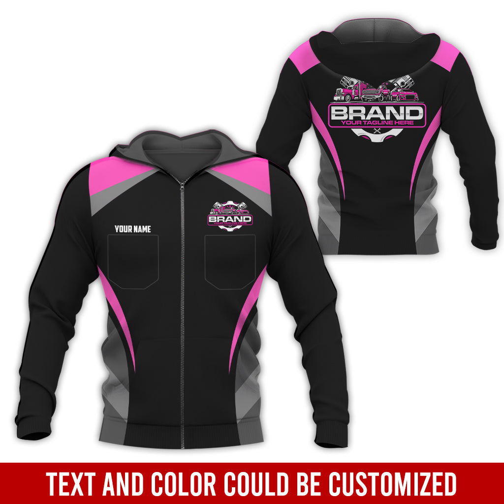 Blisscorners Best Custom Mechanic Shirt for Men, Printed Pocket Shirt, Perfect Gift for Car Guys, Diesel Techs, and Shop Crews, Unisex Pink Mechanic Shirt