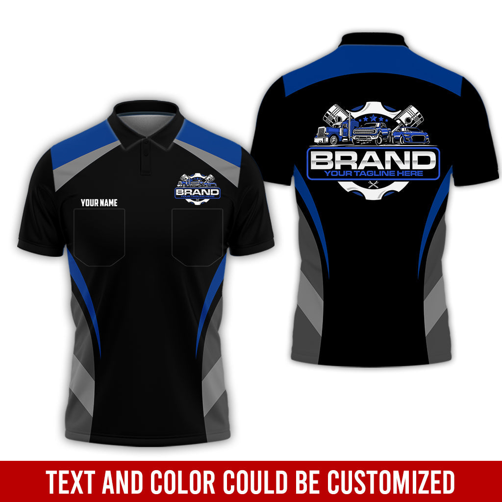Blisscorners Best Custom Mechanic Shirt for Men, Perfect Gift for Car Guys, Diesel Techs, and Shop Crews, Unisex Navy Mechanic Shirt