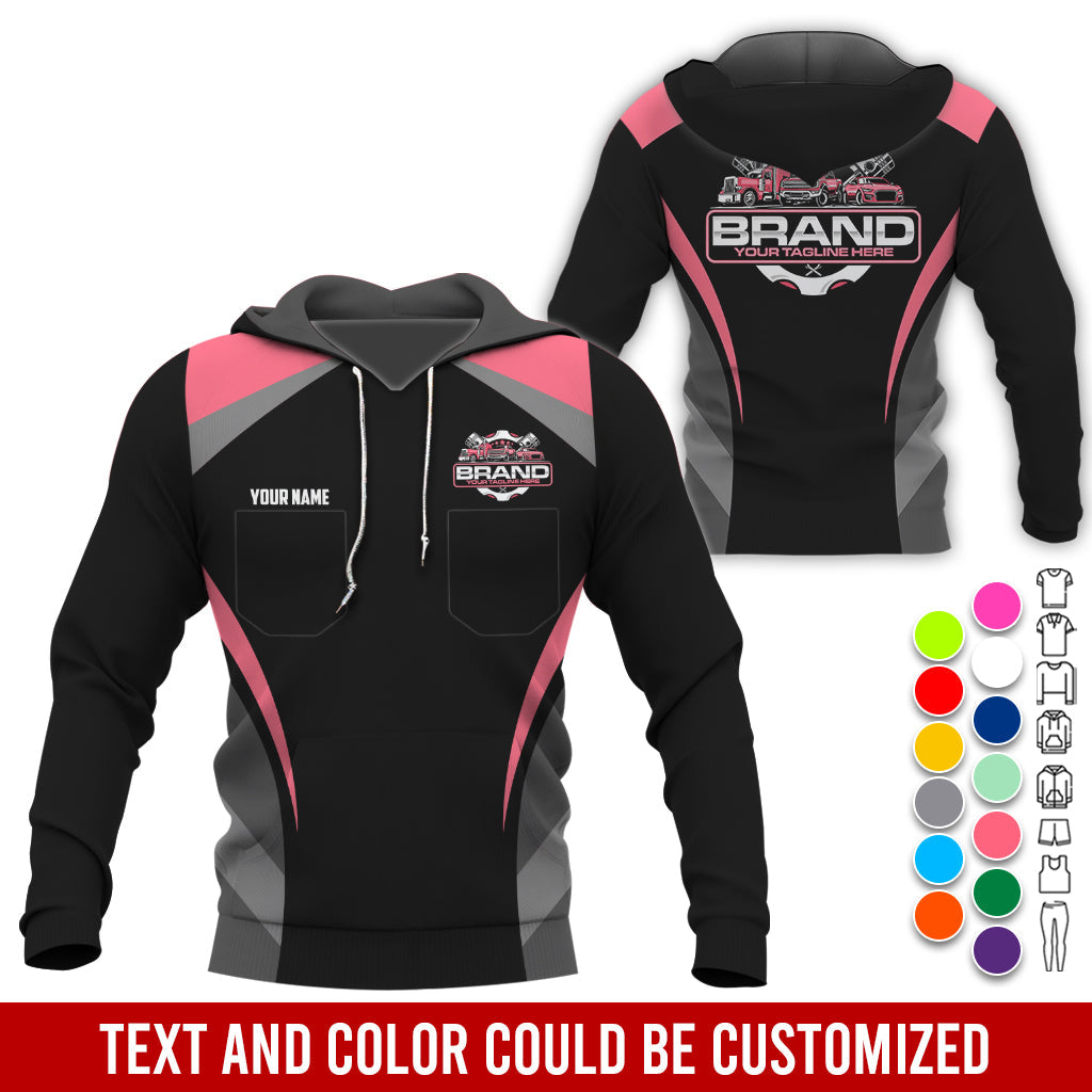 Blisscorners Best Custom Mechanic Shirt for Men, Perfect Gift for Car Guys, Diesel Techs, and Shop Crews, Unisex Neon Pink Mechanic Shirt