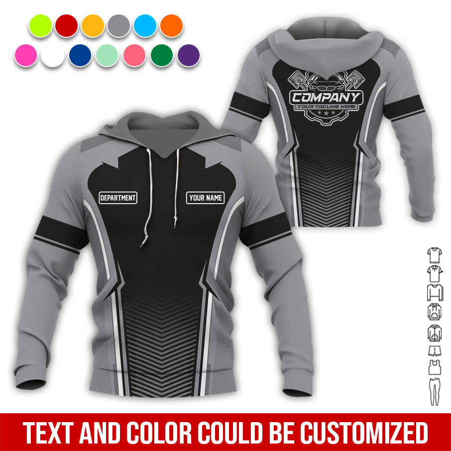 Blisscorners Personalized Mechanic Uniform, Gray Shirt for Technicians, Comfortable Workwear for Men, Great Gift for Father’s Day, Birthday, or Husband
