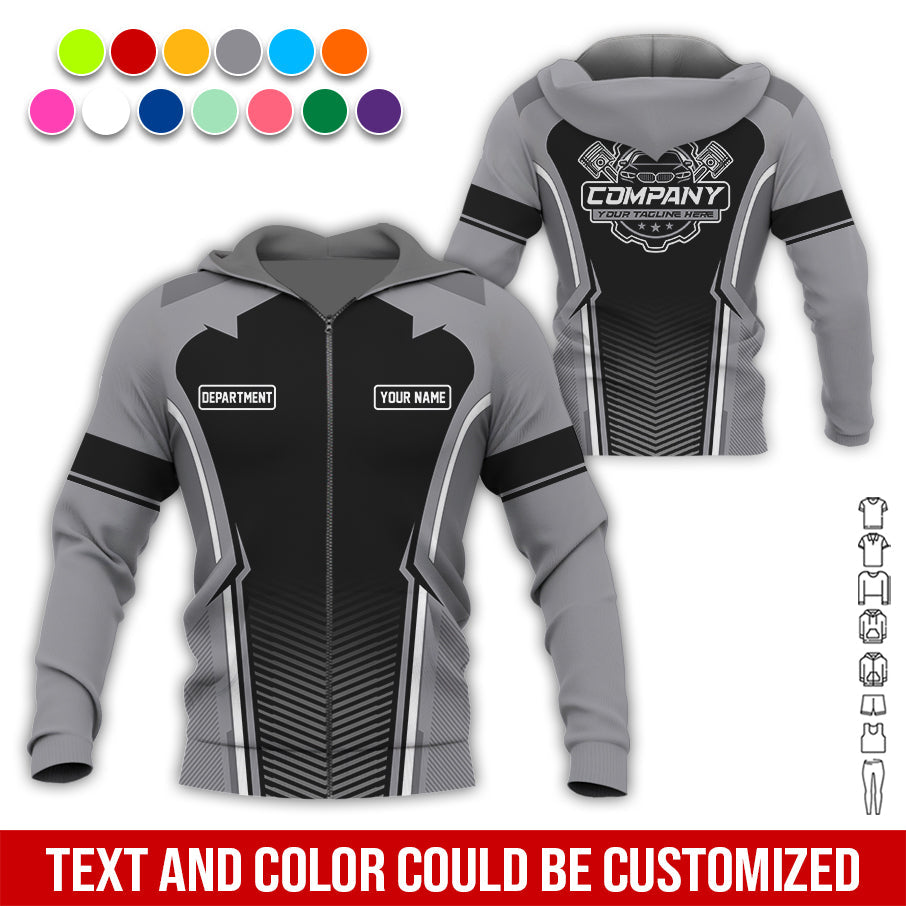 Blisscorners Personalized Mechanic Uniform, Gray Shirt for Technicians, Comfortable Workwear for Men, Great Gift for Father’s Day, Birthday, or Husband