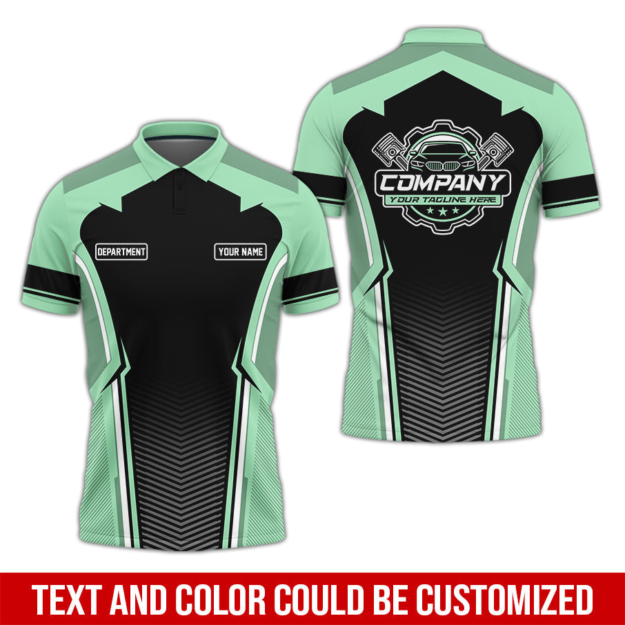 Blisscorners Personalized Mechanic Uniform, Seafoam Shirt for Technicians, Comfortable Workwear for Men, Great Gift for Father’s Day, Birthday, or Husband