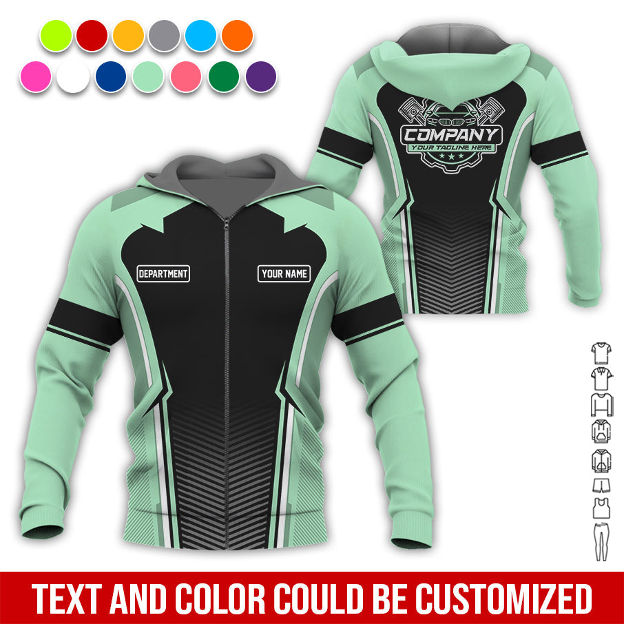 Blisscorners Personalized Mechanic Uniform, Seafoam Shirt for Technicians, Comfortable Workwear for Men, Great Gift for Father’s Day, Birthday, or Husband
