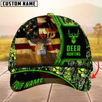 Blisscorners Premium Unique The Best Flag Deer Hunting Camouflage Pattern Multicolor Personalized Name 3D Cap