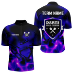 Blisscorners Darts World Champion Custom Blue-Purple Dart Shirt For Men, Dart Team JerseysLM154