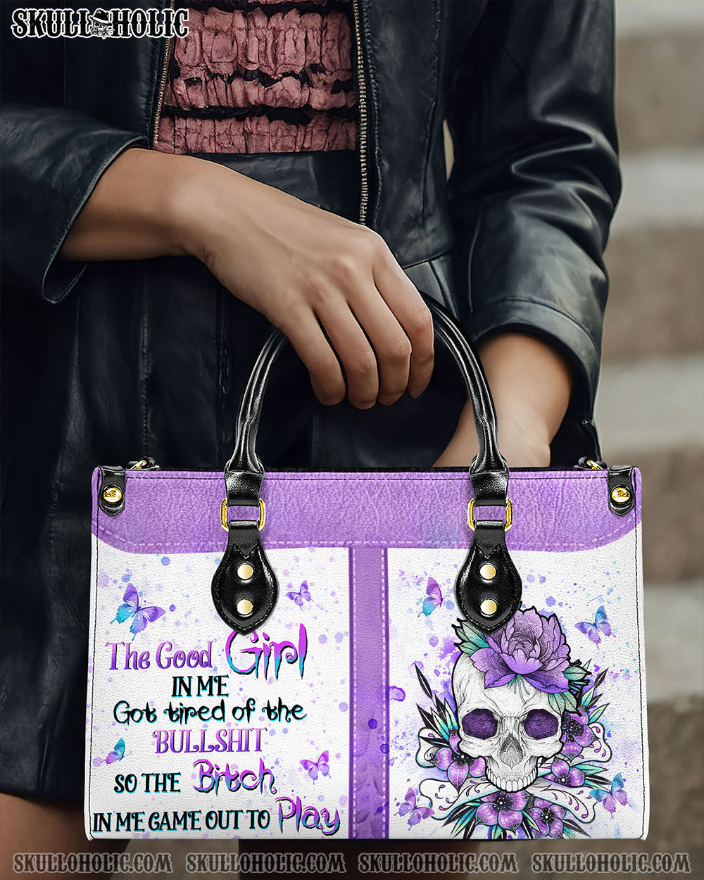 BLISSCORNERS THE GOOD GIRL IN ME LEATHER HANDBAG