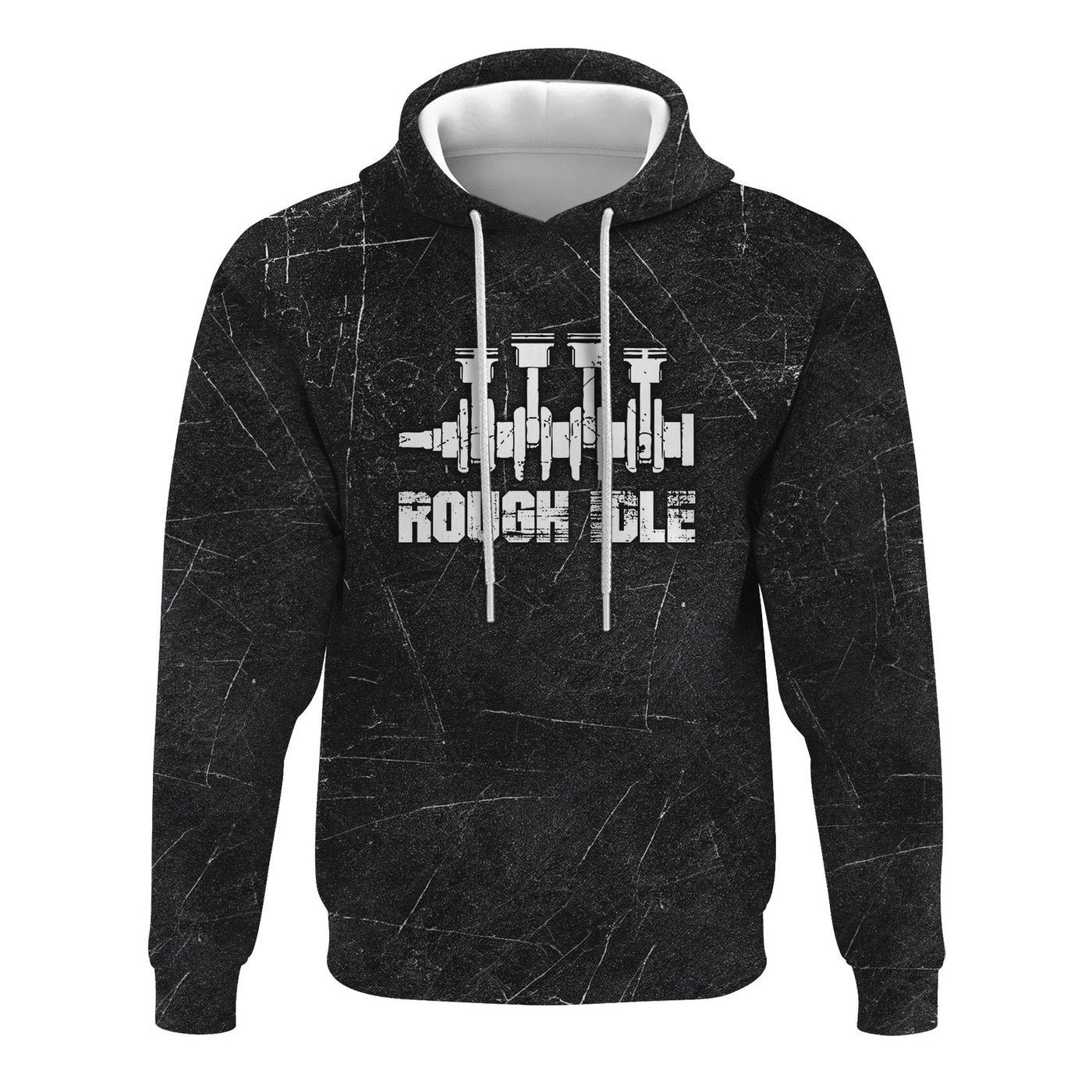 Blisscorners Rough Idle Mechanic Shirt, Car Engine Graphic Tee for Auto Enthusiasts, Car Lovers, and Gearheads, Unique Engine Design Shirt for Men & Women