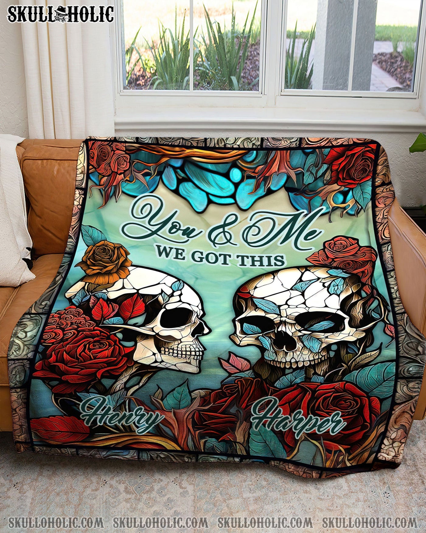 BLISSCORNERS PERSONALIZED YOU AND ME WE GOT THIS COUPLE FLEECE BLANKET