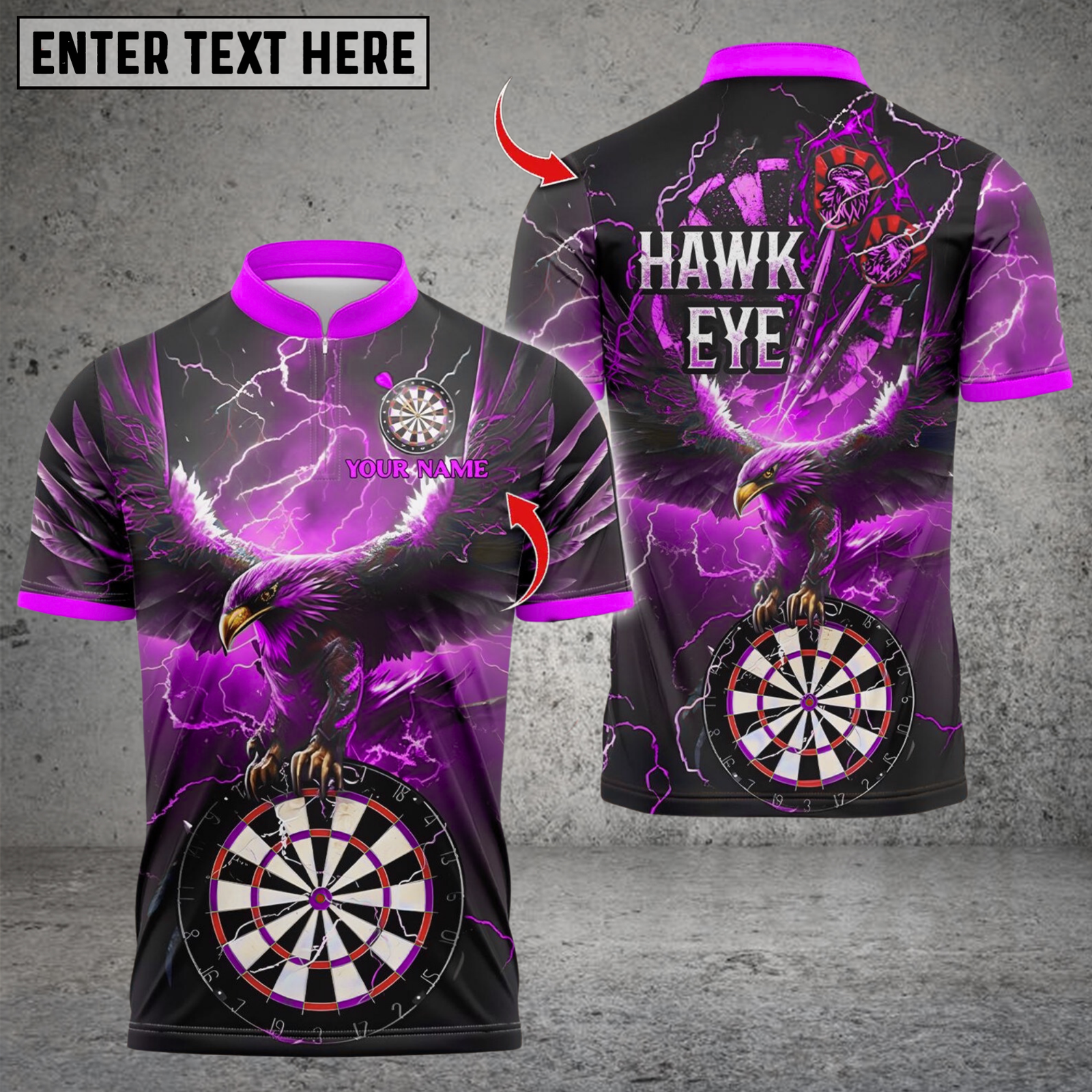 Blisscorners Darts Hawkeye Dartboard Multicolor Customized Name, Team Name 3D Shirts