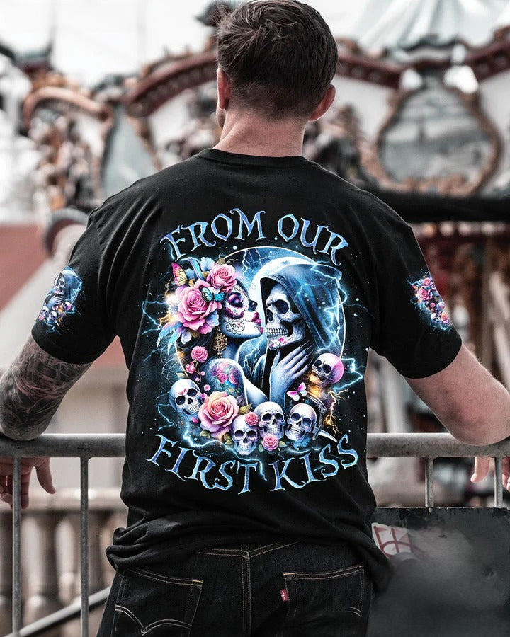 BLISSCORNERS FROM OUR FIRST KISS COUPLE SKULL REAPER ALL OVER PRINT