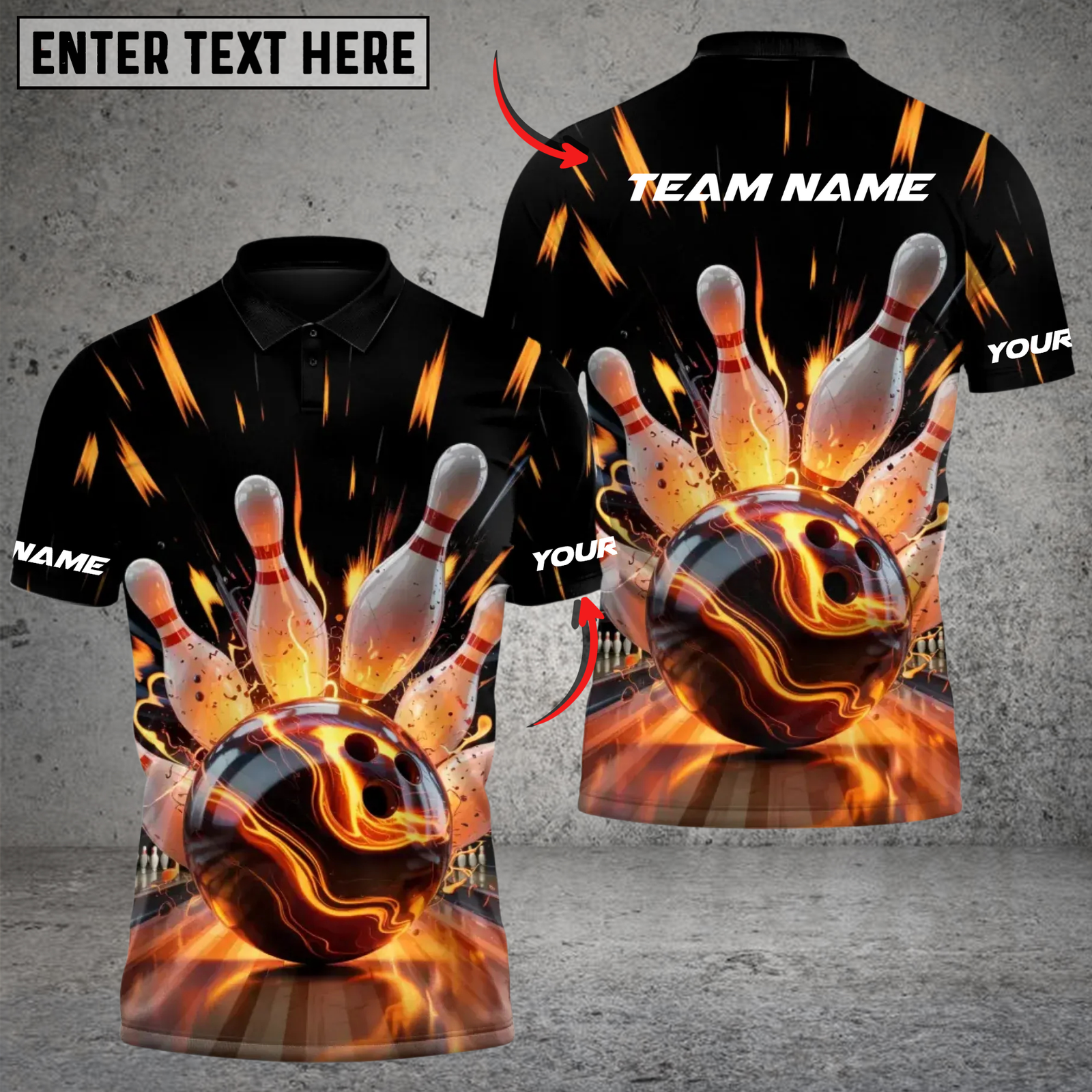Blisscorners Bowling Thunder Roll Multicolor Customized Name, Team Name 3D Shirts