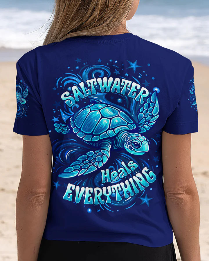 BLISSCORNERS SALTWATER HEALS EVERYTHING TURTLE ALL OVER PRINT 5