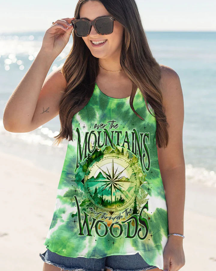 BLISSCORNERS OVER THE MOUNTAINS AND THROUGH THE WOODS TIE DYE ALL OVER PRINT