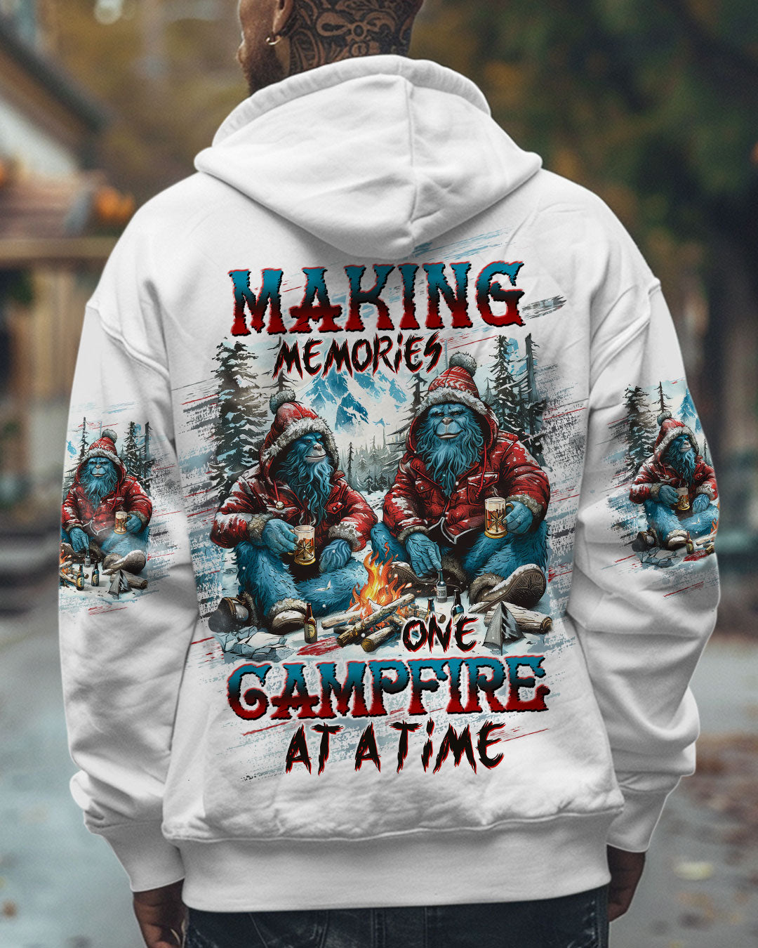 BLISSCORNERS MAKING MEMORIES ONE CAMPFIRE AT A TIME BIGFOOT  ALL OVER PRINT