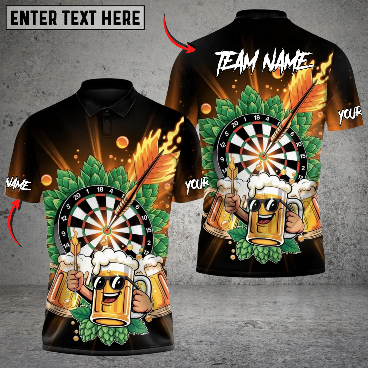 Blisscorners Beer And The Darts Shot Personalized Name 3D Unisex Shirt