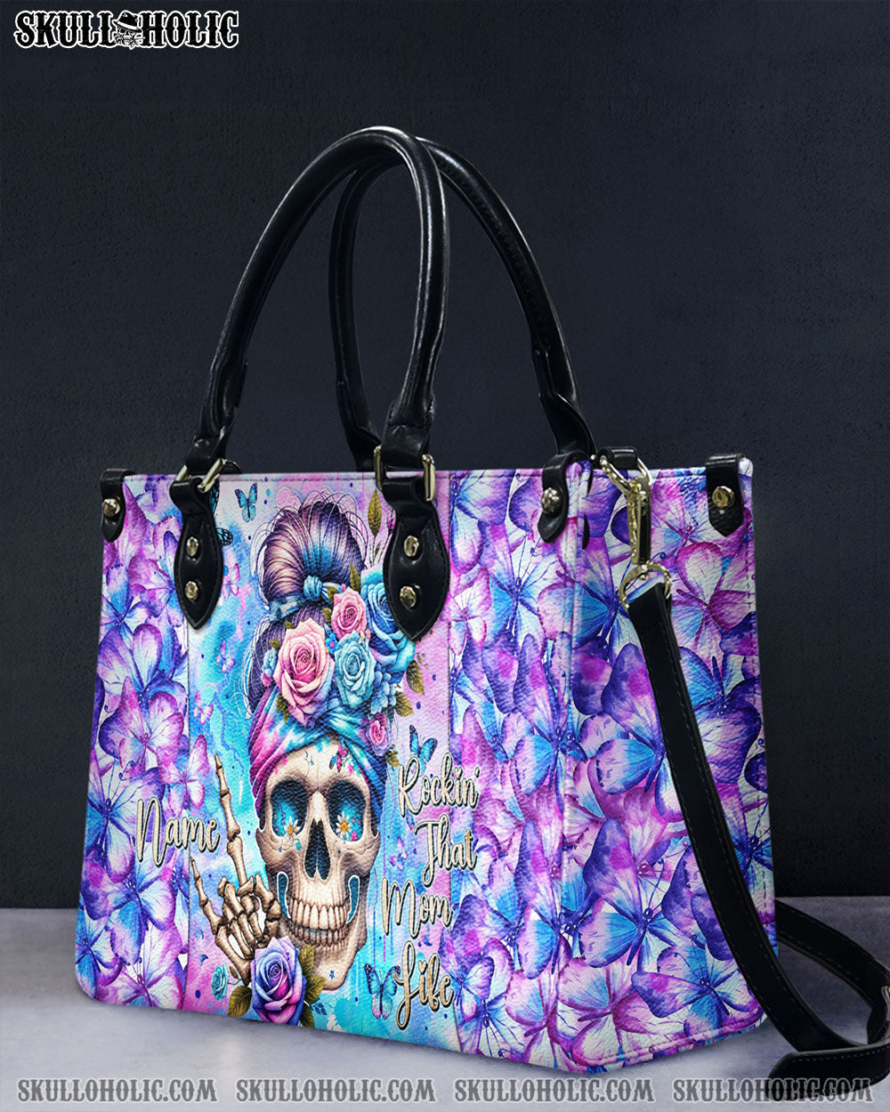 BLISSCORNERS ROCKING THAT MOM LIFE MESSY BUN LEATHER HANDBAG