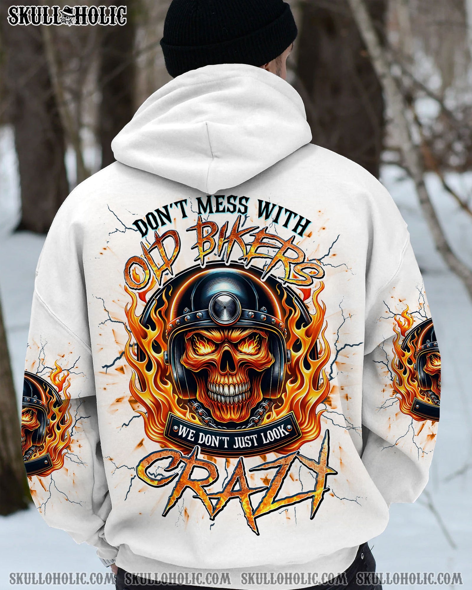 BLISSCORNERS DON'T MESS WITH OLD BIKERS SKULL ALL OVER PRINT