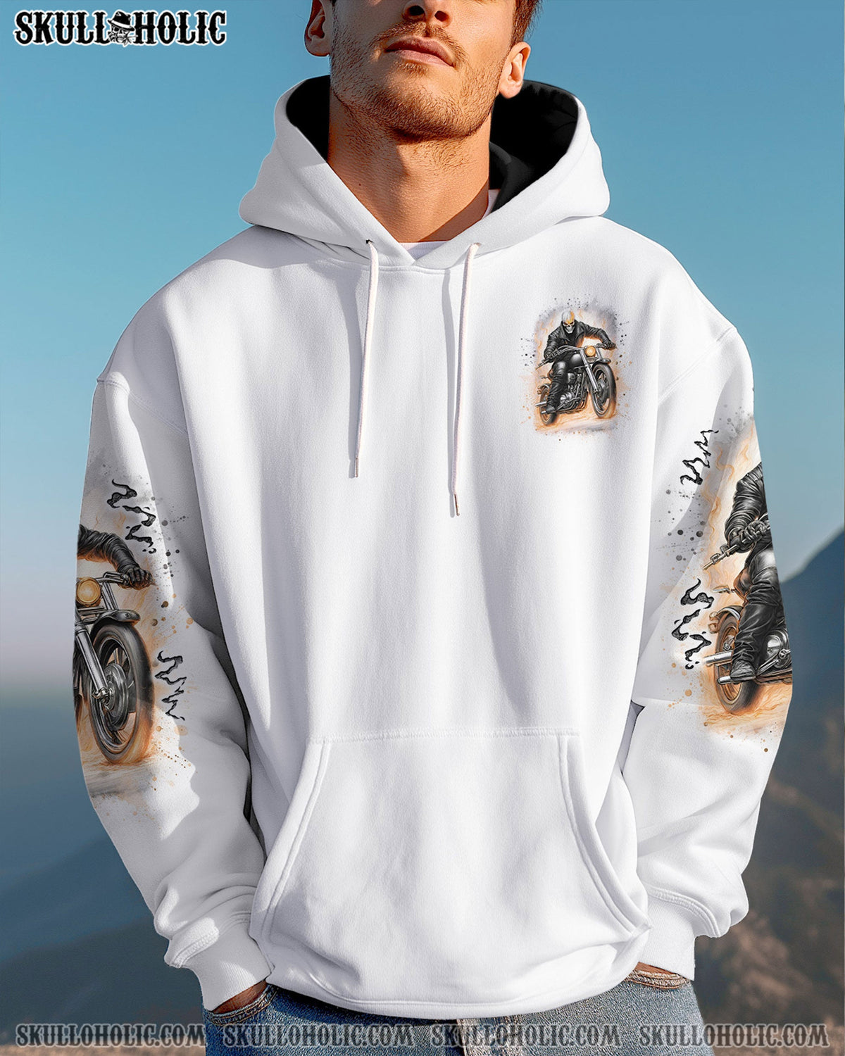 BLISSCORNERS TAKE IT OUT AND PLAY WITH IT BIKER SKULL ALL OVER PRINT