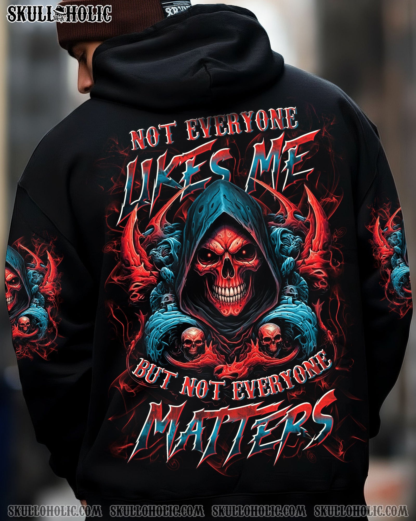 BLISSCORNERS NOT EVERYONE LIKES ME SKULL REAPER ALL OVER PRINT