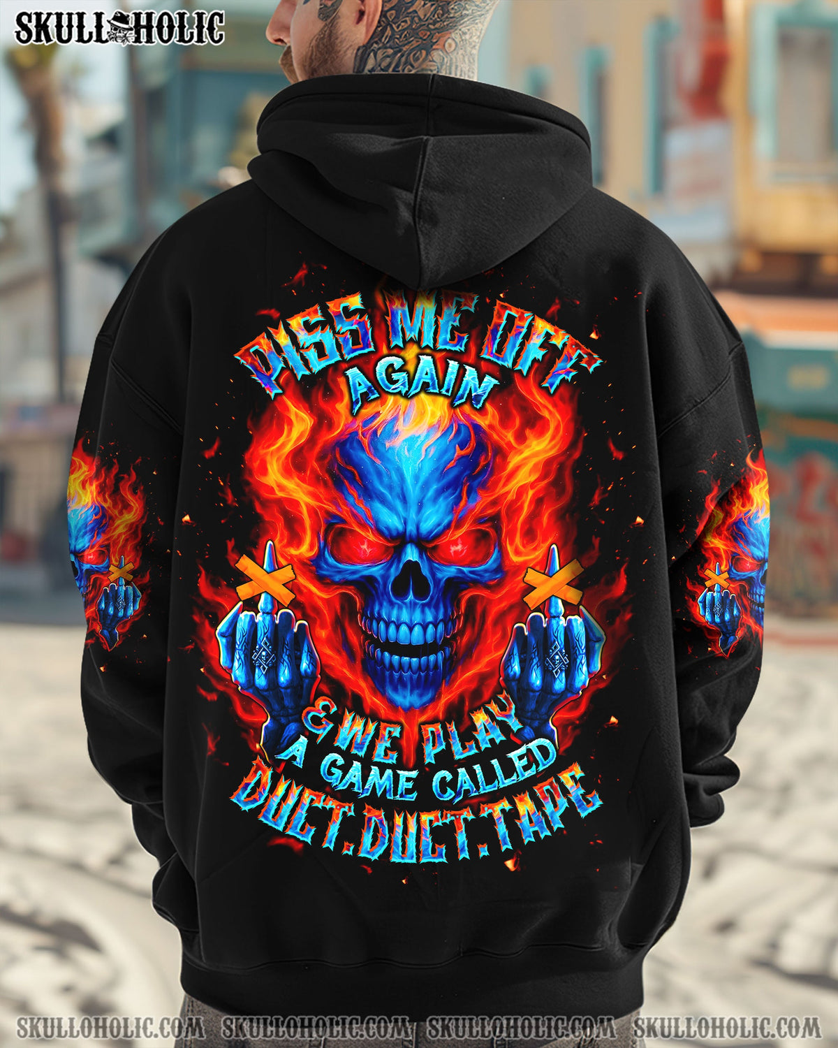 BLISSCORNERS PISS ME OFF AGAIN MADLY SKULL ALL OVER PRINT