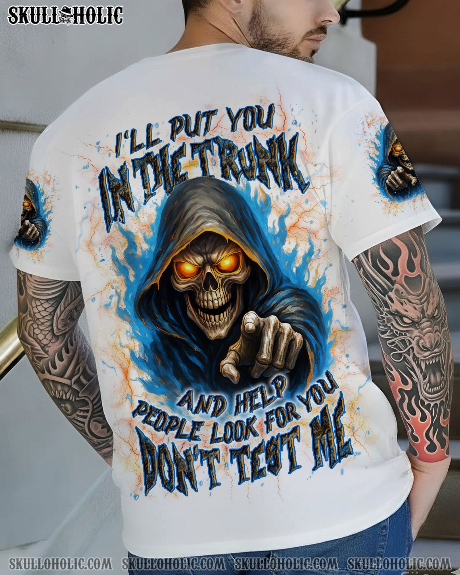 BLISSCORNERS I'LL PUT YOU IN THE TRUNK REAPER ALL OVER PRINT