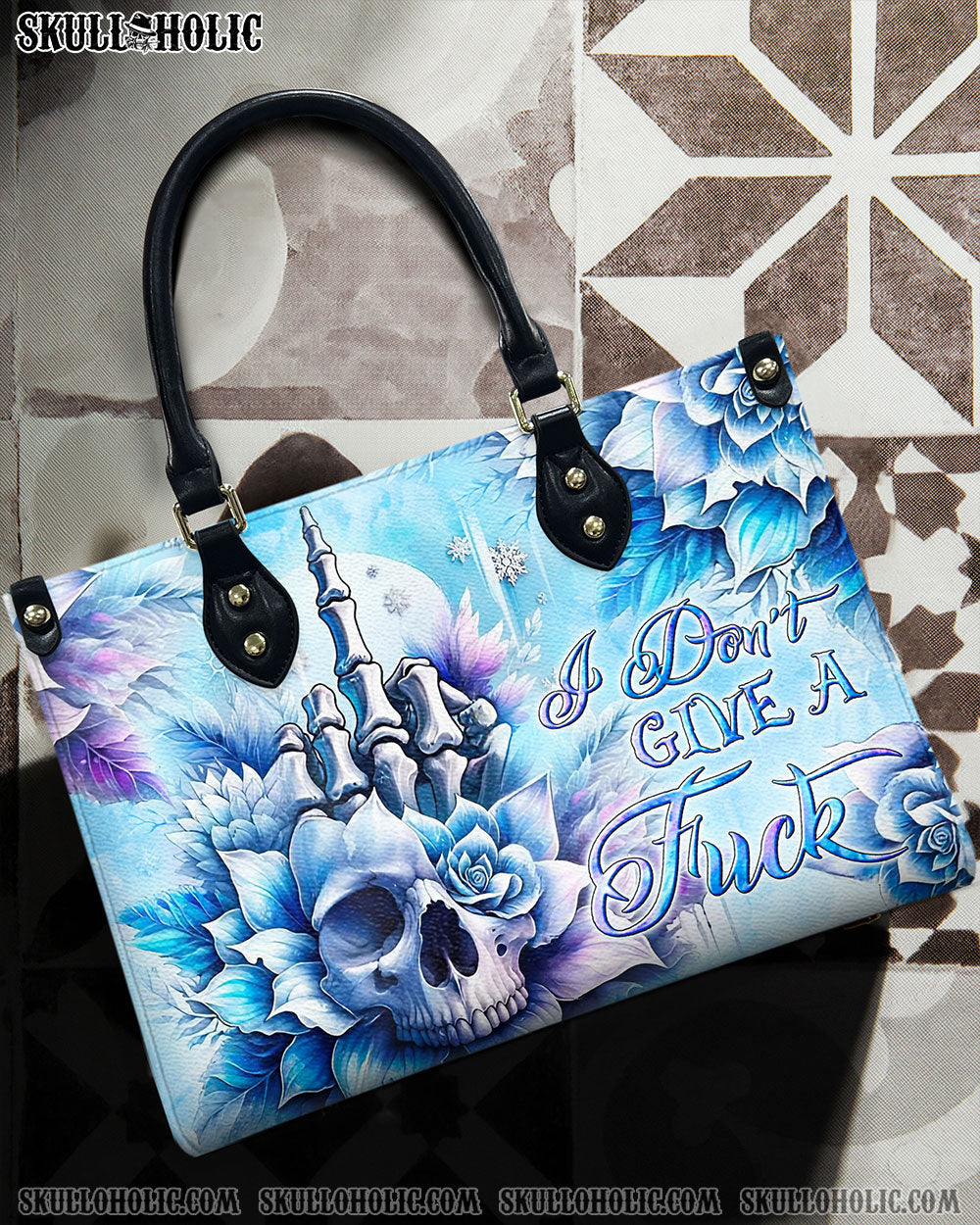 BLISSCORNERS I DON'T GIVE A F LEATHER HANDBAG