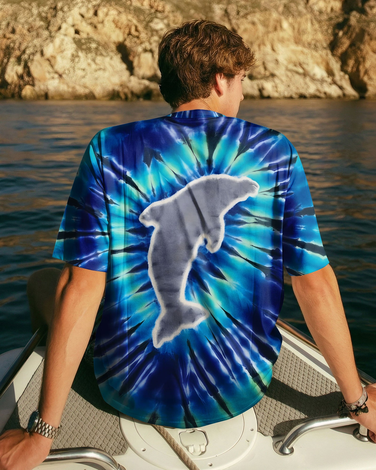 BLISSCORNERS DOLPHIN TIE DYE  ALL OVER PRINT
