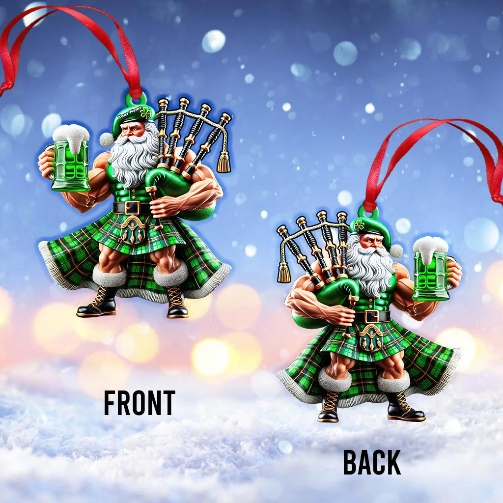 Blisscorners Custom Name Scotland Ornament, Christmas Gift for Scotland Lover2D Flat LM2211