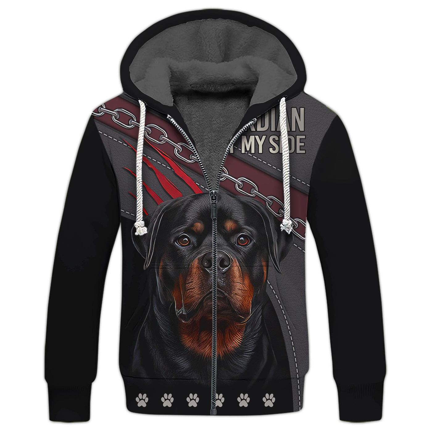 Blisscorners Rottweiler Guardian T-Shirt - 3D Dog Design for Loyal Protectors