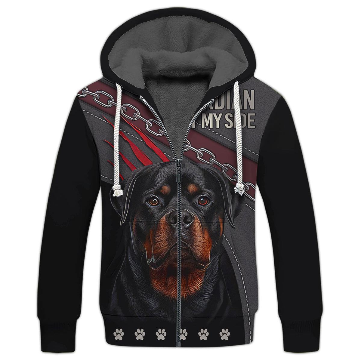 Blisscorners Rottweiler Guardian T-Shirt - 3D Dog Design for Loyal Protectors