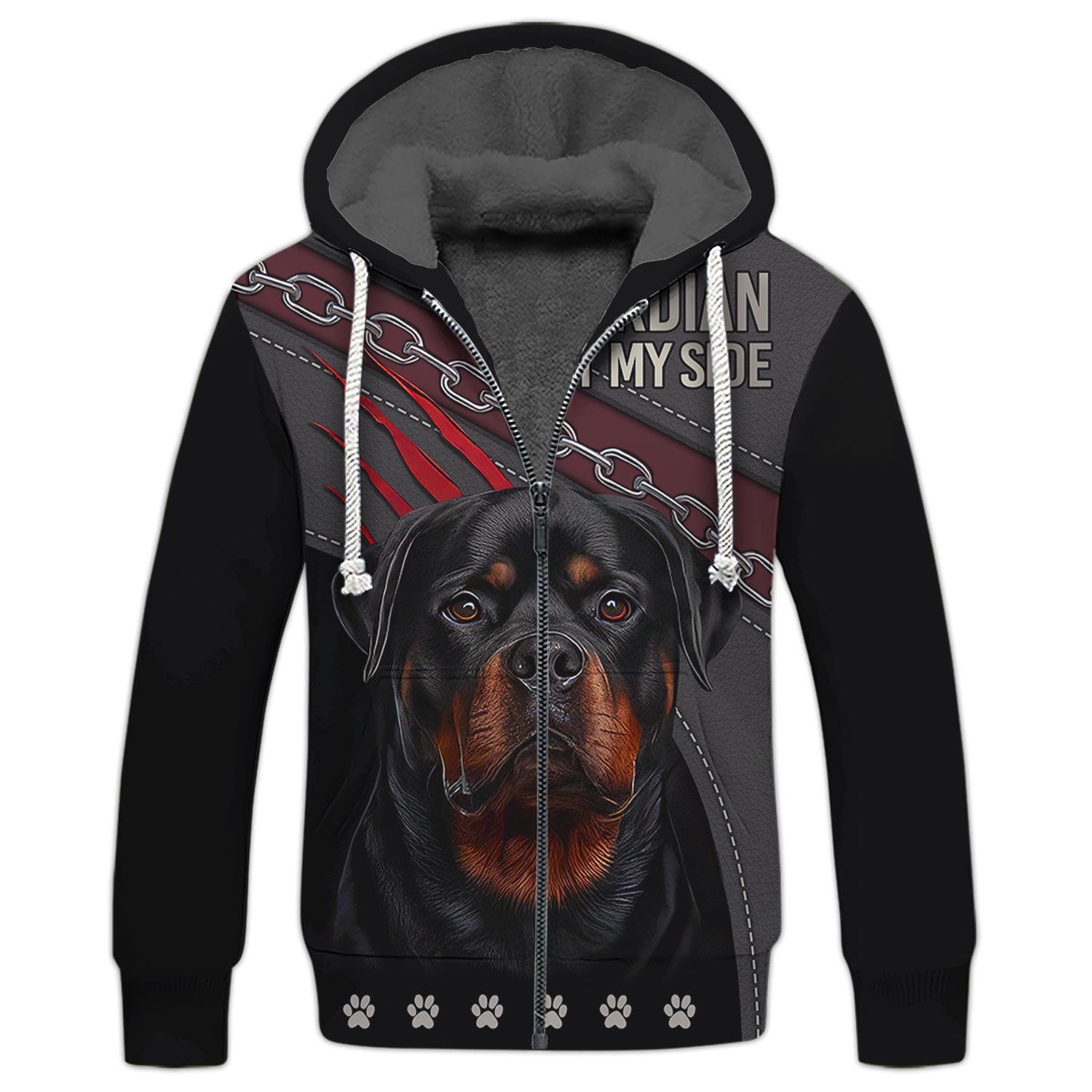 Blisscorners Rottweiler Guardian T-Shirt - 3D Dog Design for Loyal Protectors