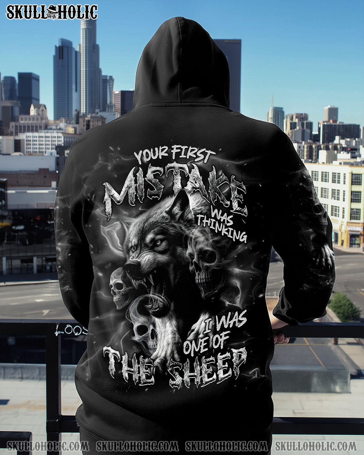 BLISSCORNERS YOUR FIRST MISTAKE WOLF SMOKE ALL OVER PRINT