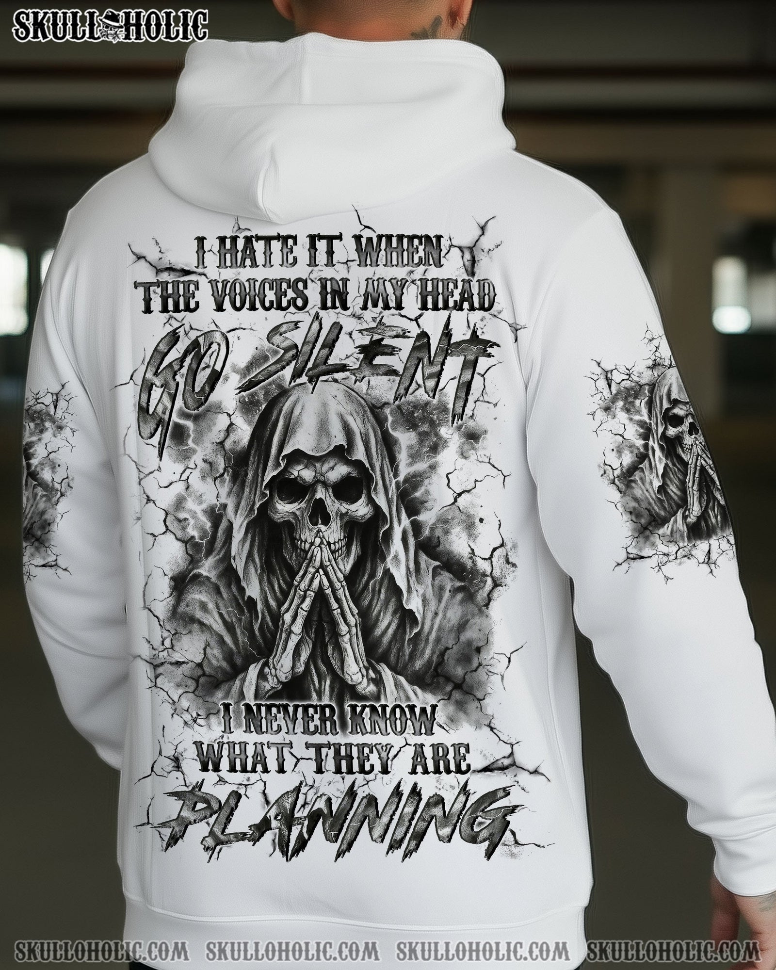 BLISSCORNERS I HATE IT WHEN THE VOICES IN MY HEAD GO SILENT ALL OVER PRINT