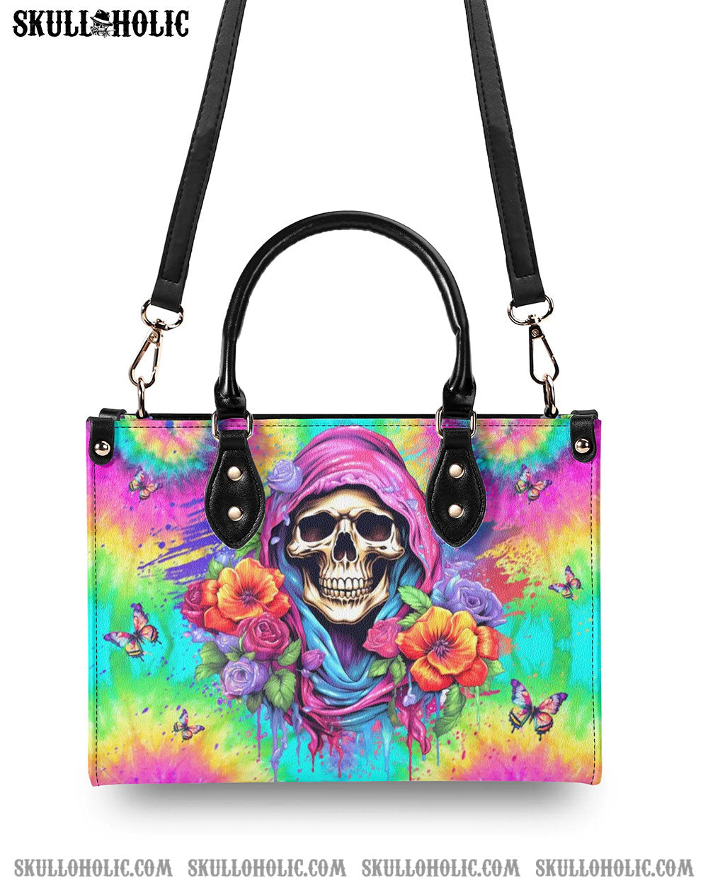 BLISSCORNERS I'M BLUNT BECAUSE GOD ROLLED ME LEATHER HANDBAG