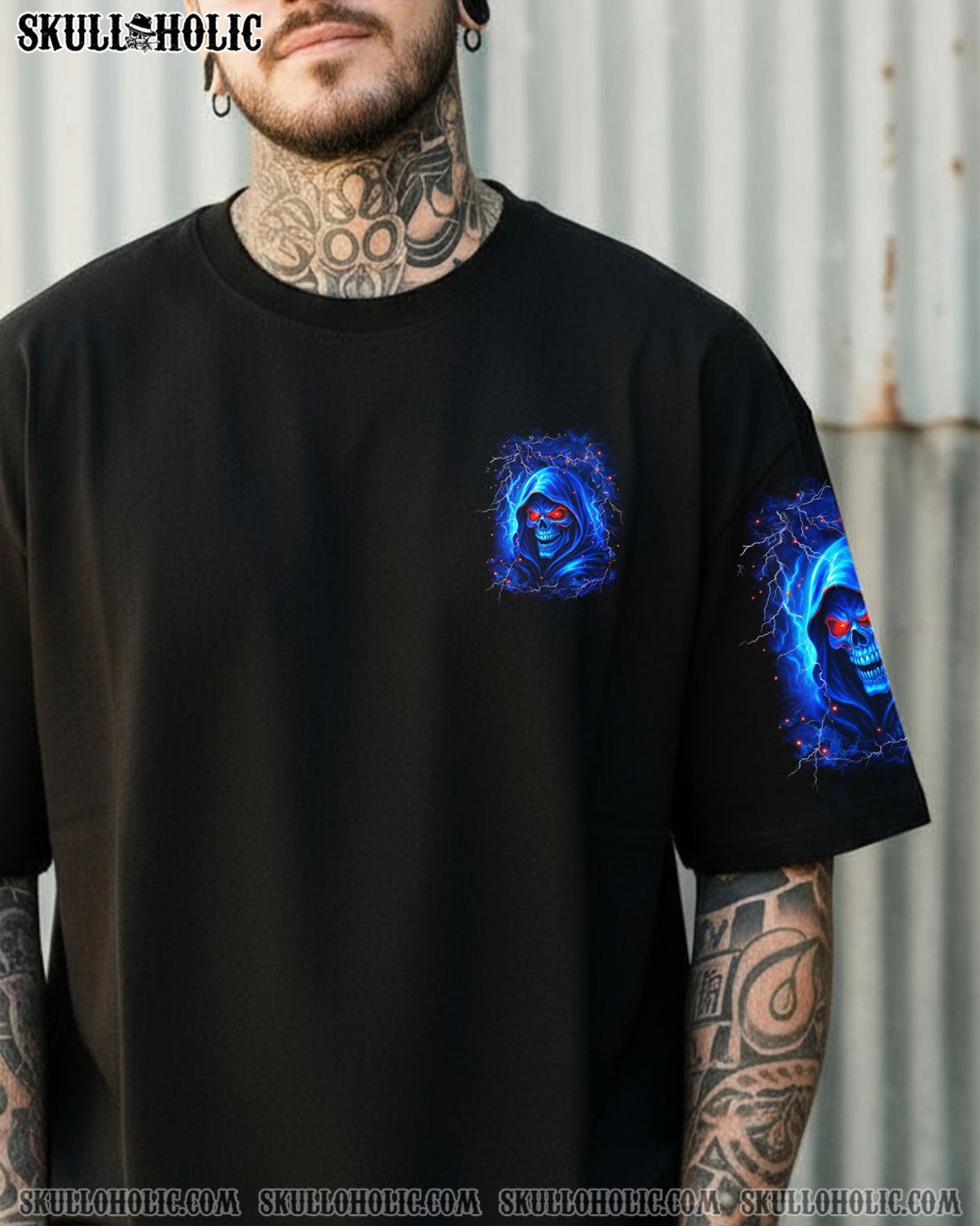 BLISSCORNERS I AM WHO I AM SKULL REAPER ALL OVER PRINT