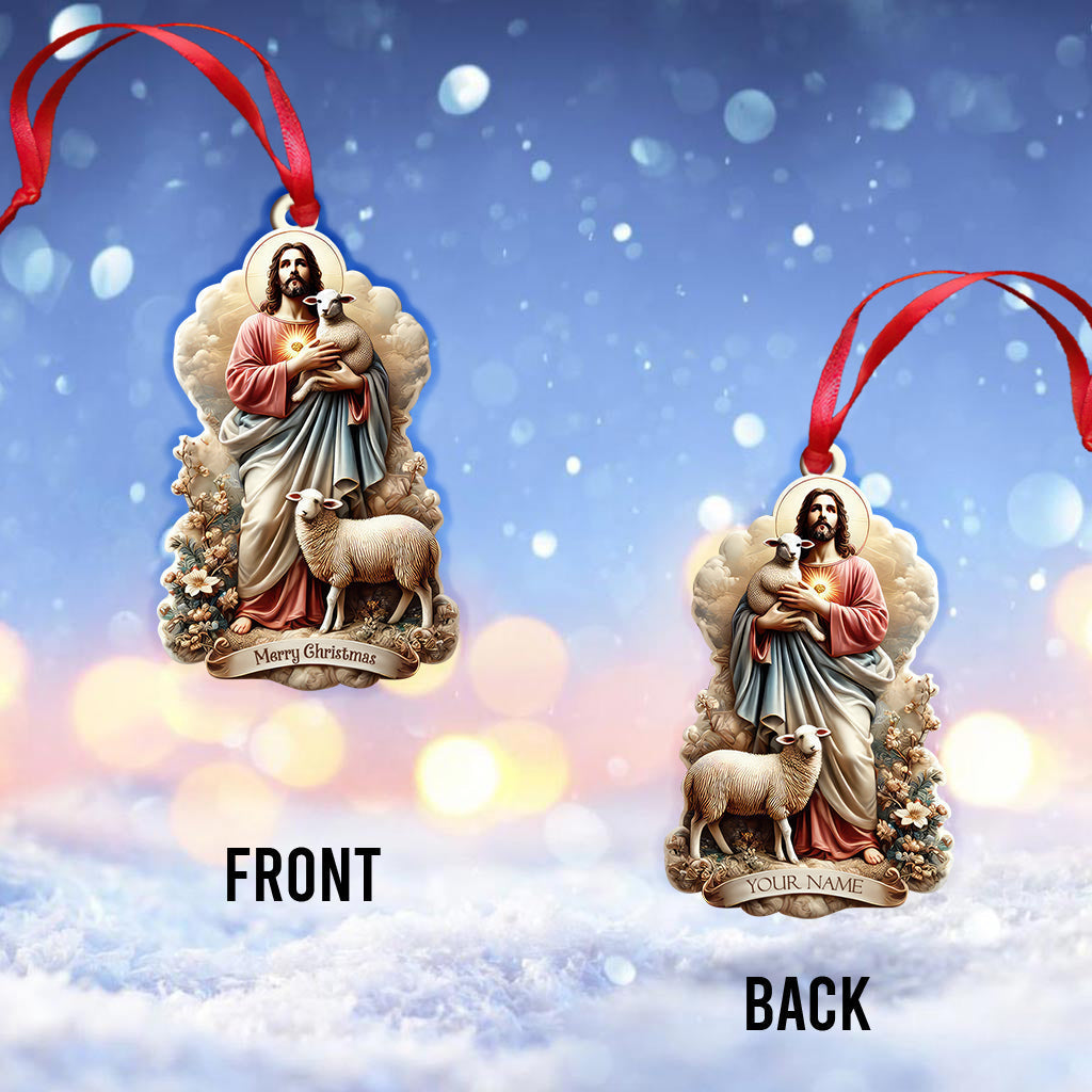 Blisscorners Custom Name Merry Christmas Ornament, Christmas Decoration Gift2D Flat LM2111