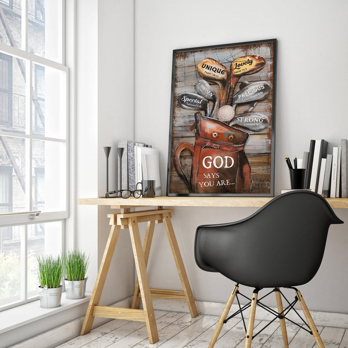 Blisscorners God Says You Are Canvas Wall Art, Golf Decor, Gift For Golfers LM2611