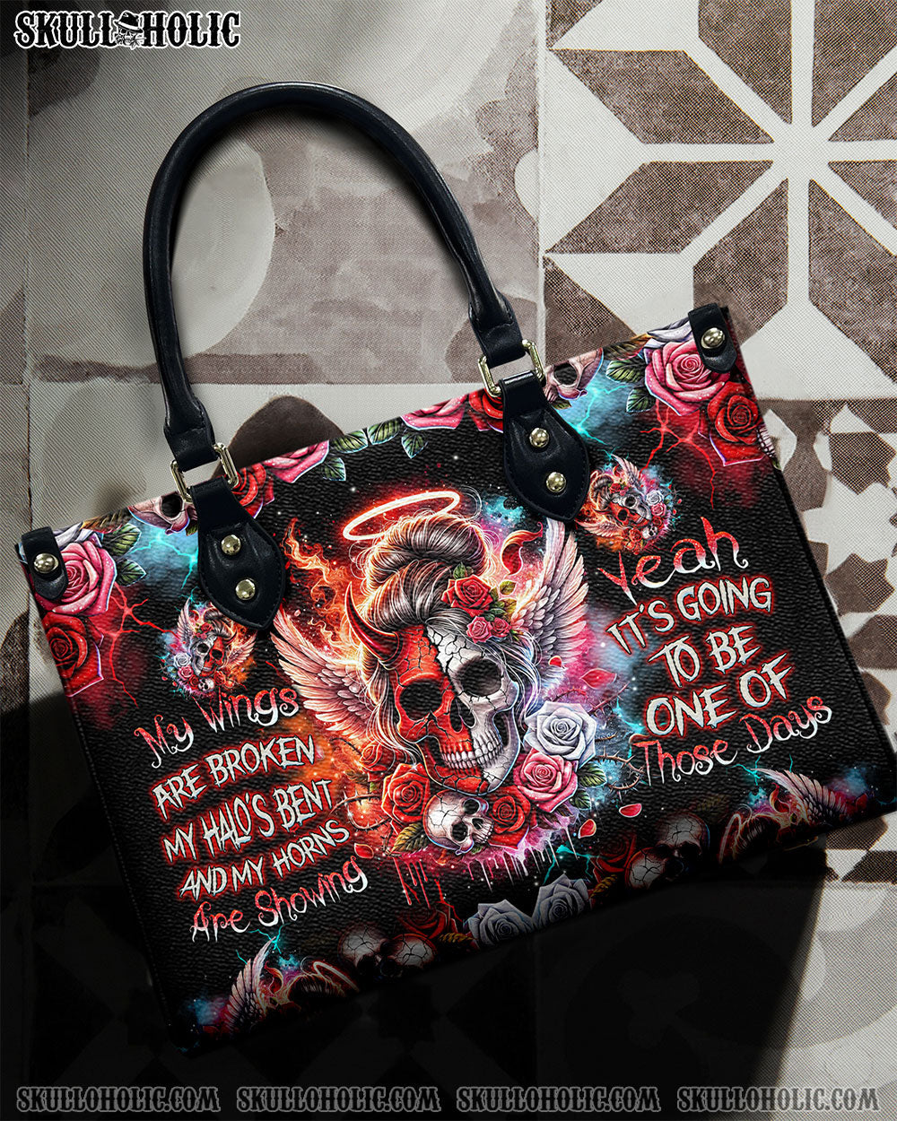 BLISSCORNERS IT'S GOING TO BE ONE OF THOSE DAYS LEATHER HANDBAG