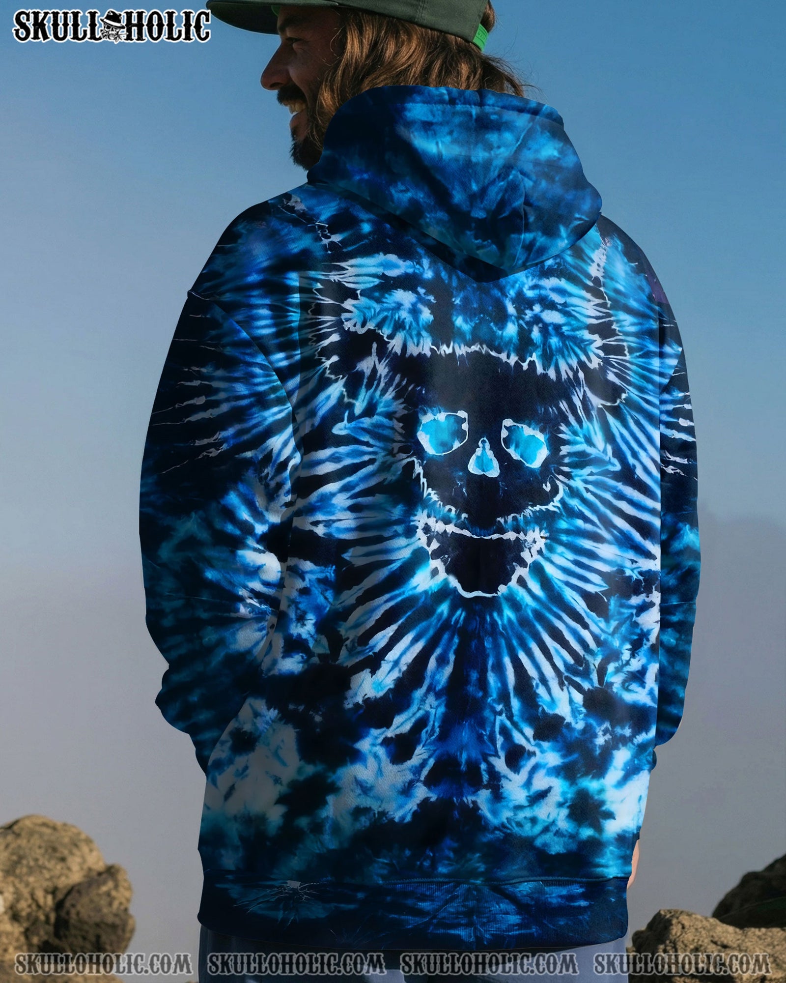 BLISSCORNERS DEMON SKULL TIE DYE  ALL OVER PRINT