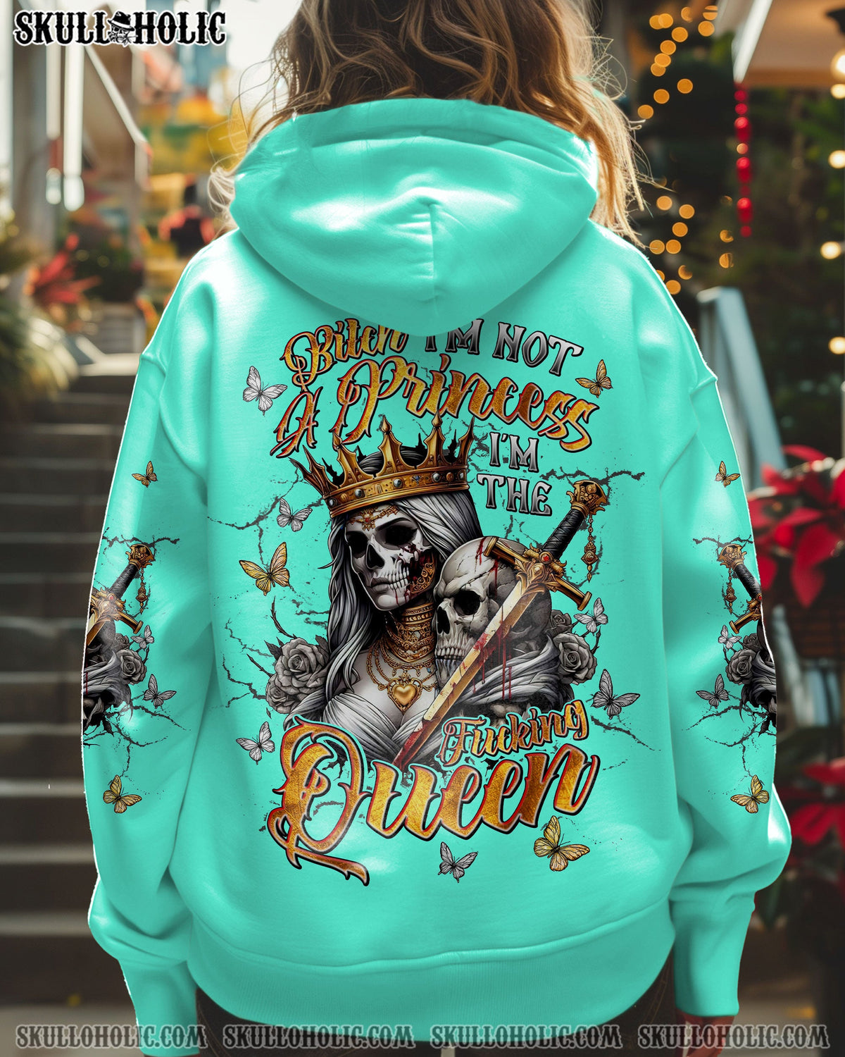 BLISSCORNERS I'M THE FKING QUEEN SKULL LADY ALL OVER PRINT