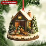 Blisscorners Personalized Acrylic Mallard Duck Family Christmas Ornament - Rustic Holiday Cabin Decor for Nature & Wildlife Lovers LM0110