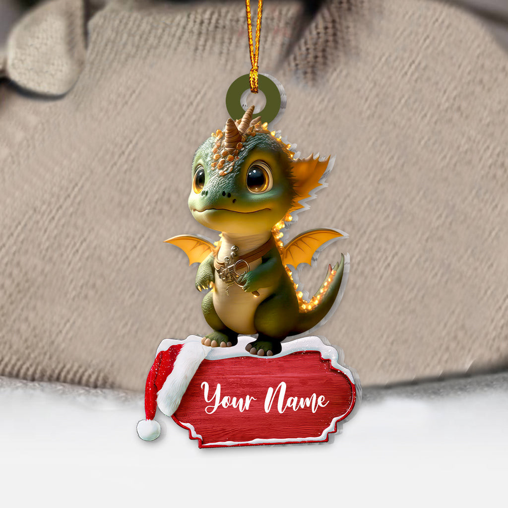 Blisscorners Christmas Gift, Custom Ornament, Custom Name Dragon Ornament2D Flat LM2111