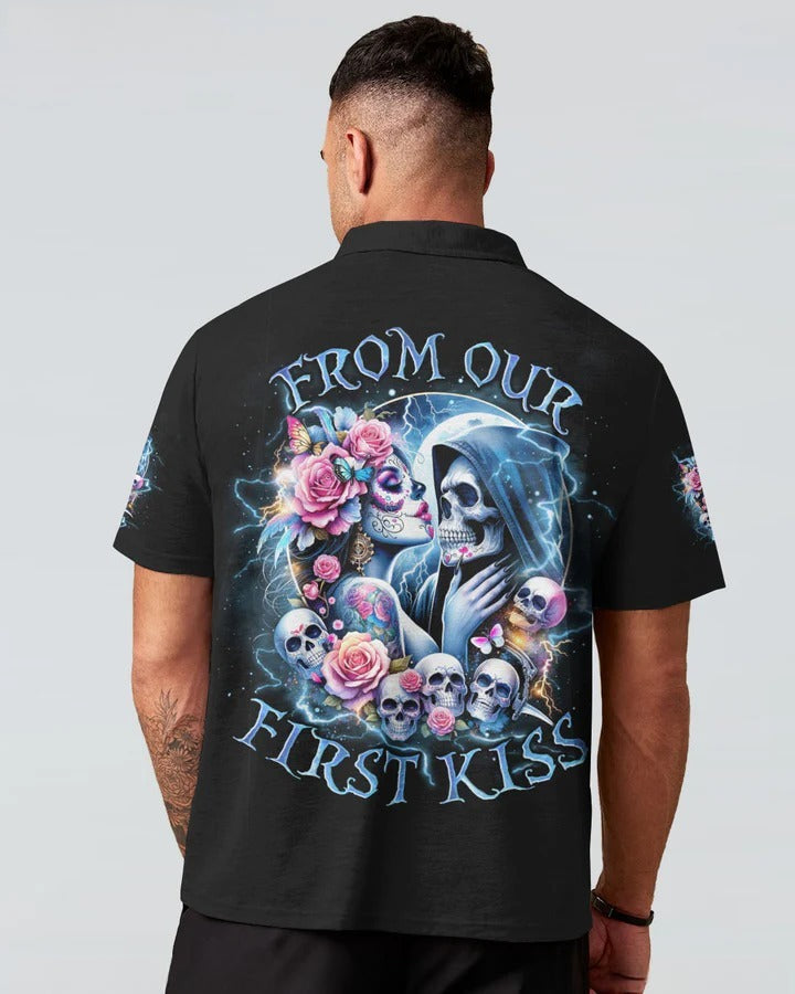BLISSCORNERS FROM OUR FIRST KISS COUPLE SKULL REAPER ALL OVER PRINT