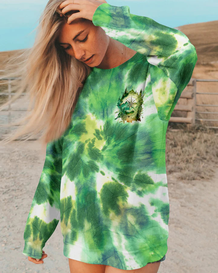 BLISSCORNERS OVER THE MOUNTAINS AND THROUGH THE WOODS TIE DYE ALL OVER PRINT