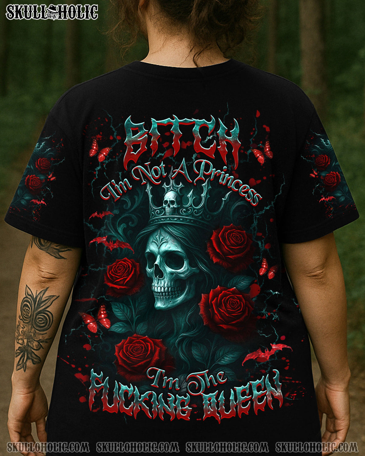 BLISSCORNERS I'M THE F QUEEN SKULL LADY ALL OVER PRINT