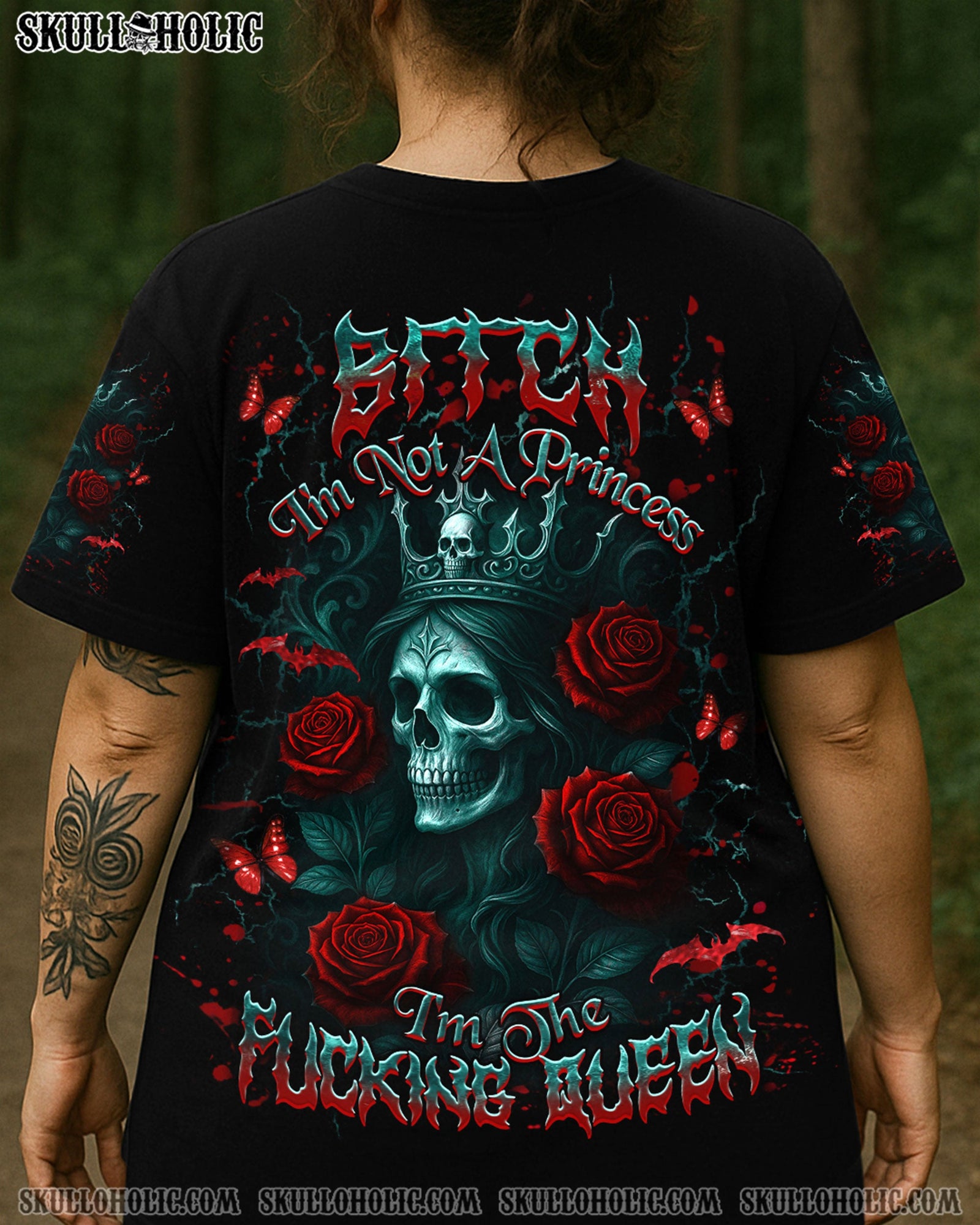 BLISSCORNERS I'M THE F QUEEN SKULL LADY ALL OVER PRINT