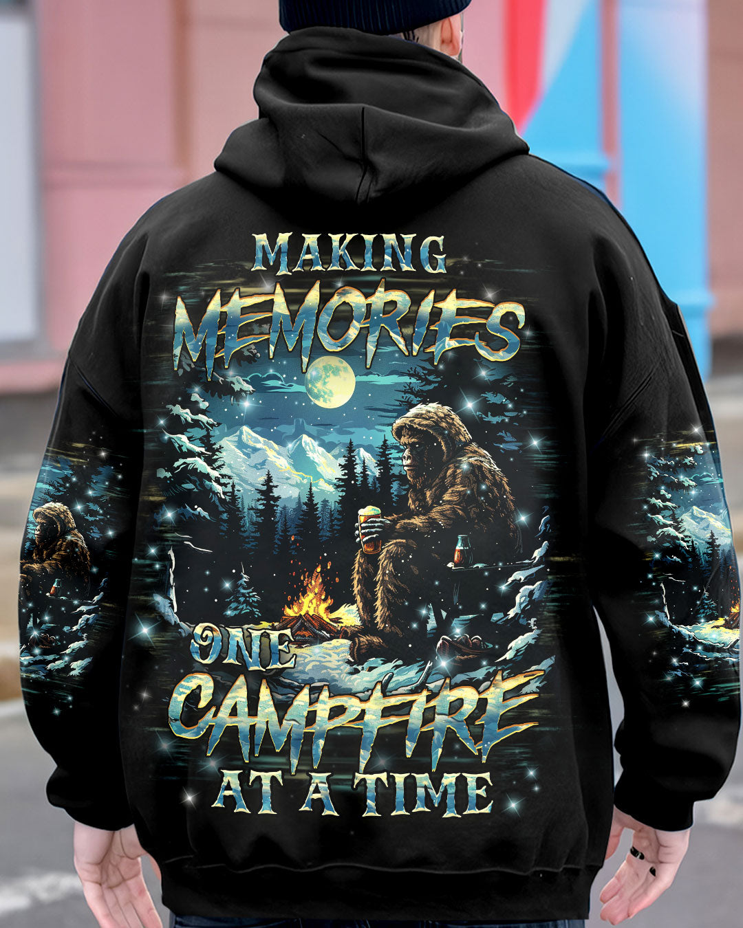 BLISSCORNERS MAKING MEMORIES ONE CAMPFIRE AT A TIME BIGFOOT ALL OVER PRINT